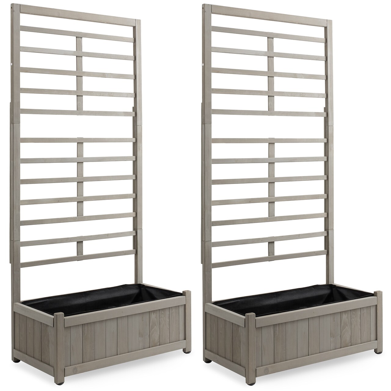 Casafield Wooden Climbing Planter Box -
Raised Garden Bed with Trellis Plant Stand for Outdoor